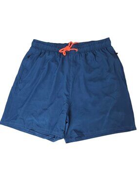 Silkworld Mens Med Blue Swim Trunks Drawstring Quick-Dry Elastic Waistband